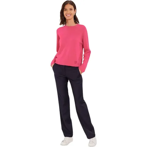 Rosa Angelina Pullover Bestickte Initialen , Damen, Größe: S - Ines De La Fressange Paris - Modalova