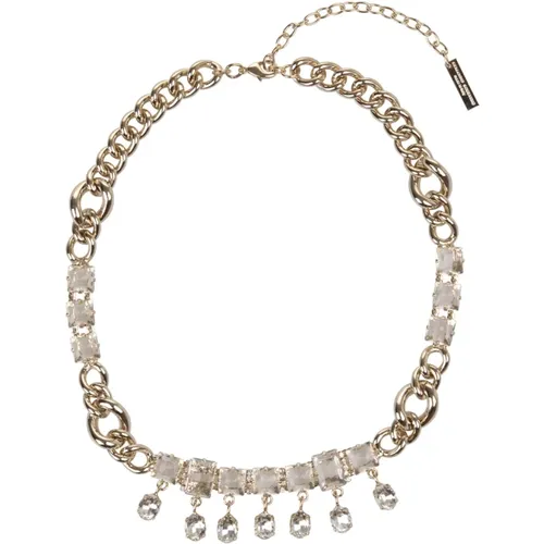 Stone Chain Necklace Rectangular Cut , female, Sizes: ONE SIZE - Ermanno Scervino - Modalova