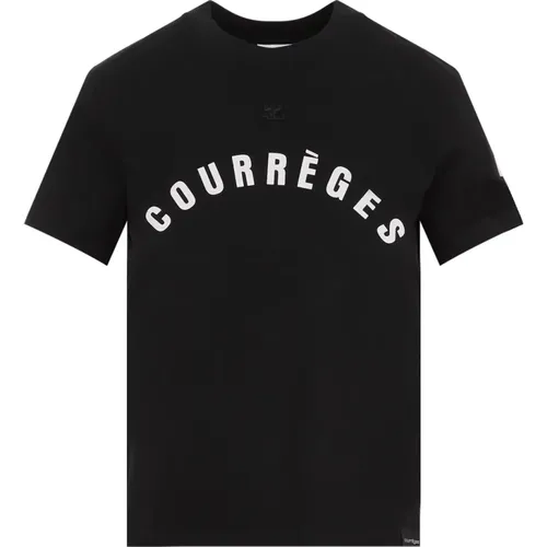 Bedrucktes T-Shirt , Damen, Größe: M - Courrèges - Modalova