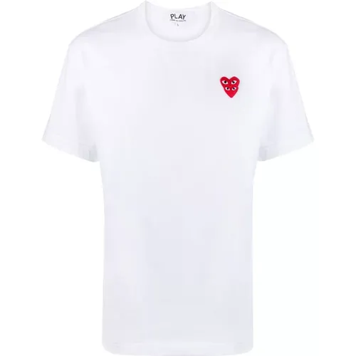 Weiße T-Shirts und Polos , Herren, Größe: L - Comme des Garçons Play - Modalova