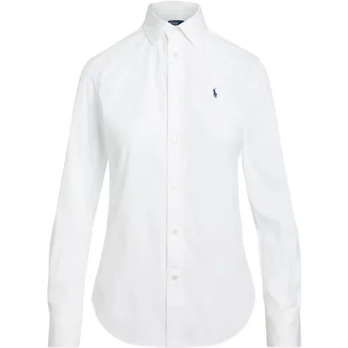 Weißes Hemd mit Spitzkragen , Damen, Größe: XS - Ralph Lauren - Modalova