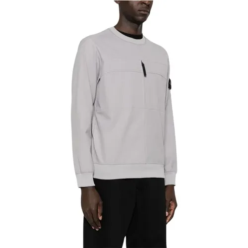 Grey Sweatshirt Ss24 , male, Sizes: M, L - Stone Island - Modalova