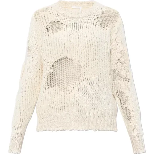 Sweater with distinctive knit , female, Sizes: XS - Chloé - Modalova