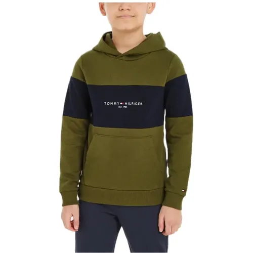 Grüner Colorblock Sweatshirt für Jungen - Tommy Hilfiger - Modalova