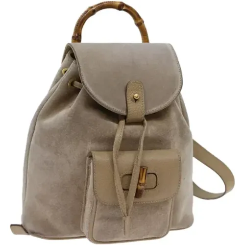 Pre-owned Suede backpacks , female, Sizes: ONE SIZE - Gucci Vintage - Modalova