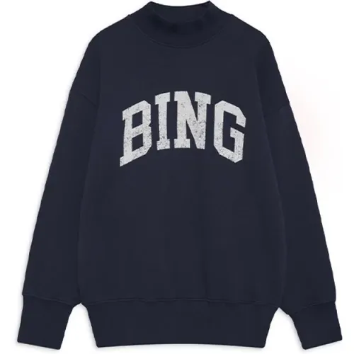 Navy Sweatshirt mit BING-Print - Anine Bing - Modalova