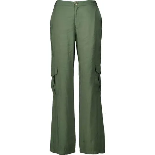 Stilvolle Grüne Cargo Hose für Damen , Damen, Größe: M - Due Amanti - Modalova