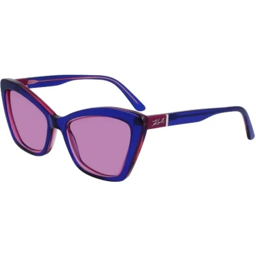 Blaue Acetat-Sonnenbrille für Frauen - Karl Lagerfeld - Modalova