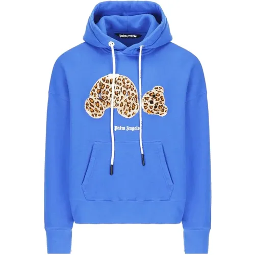 Leopard Print Kapuzenpullover - Palm Angels - Modalova