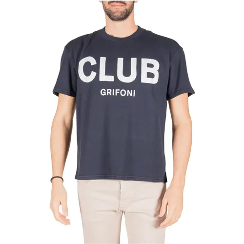 T-Shirt Waffle Club , male, Sizes: S - Mauro Grifoni - Modalova