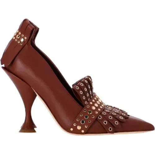 Pre-owned Leather heels , female, Sizes: 3 UK - Burberry Vintage - Modalova