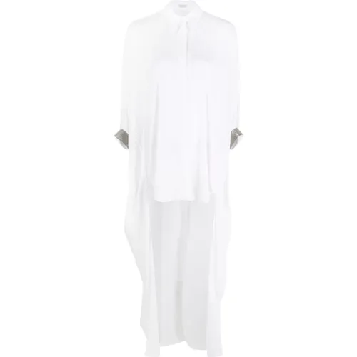 Linen Blend Short Sleeve T-Shirt , female, Sizes: S, M - BRUNELLO CUCINELLI - Modalova