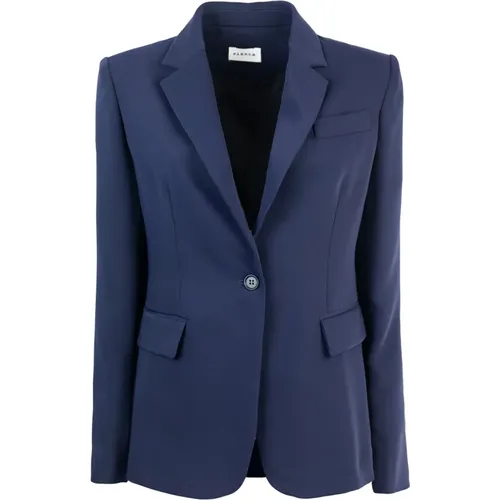 Blaue Klassische Jacke mit Taschen , Damen, Größe: M - P.a.r.o.s.h. - Modalova