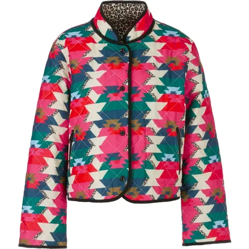 Wendbare Steppjacke mit Print , Damen, Größe: L - Marc Cain - Modalova