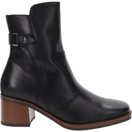 Leather Zip Closure Women Ankle Boots , female, Sizes: 3 UK - Nerogiardini - Modalova