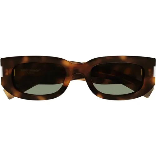 SL Sunglasses in with Green Lenses - Saint Laurent - Modalova