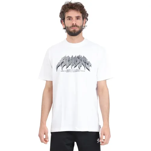 Flames Concert Weißes T-Shirt - adidas Originals - Modalova