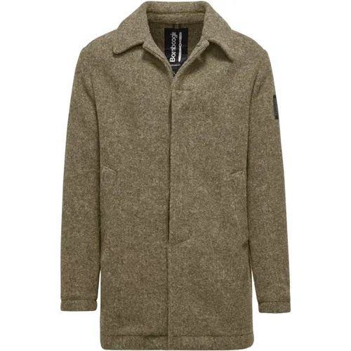 Wool Blend Coat with Collar , male, Sizes: L - BomBoogie - Modalova