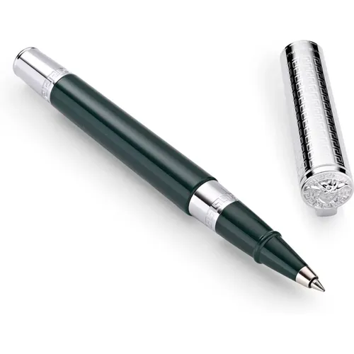 Olympia Roller Silver/ Ballpoint Pen , unisex, Sizes: ONE SIZE - Versace - Modalova