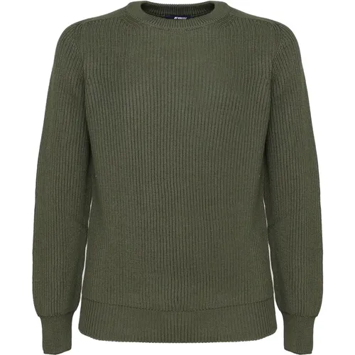 Forest Wool Sweater Round Collar , male, Sizes: XL, M, L, S - K-way - Modalova