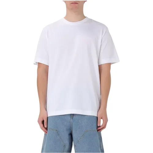 Weiße T-Shirts und Polos mit Kontrastdruck , Herren, Größe: XL - Études - Modalova