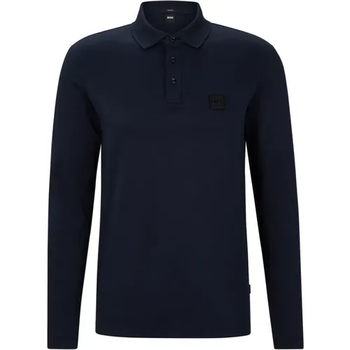 Long Sleeve Jersey Polo Shirt , male, Sizes: S, 2XL, M, XL - Boss - Modalova