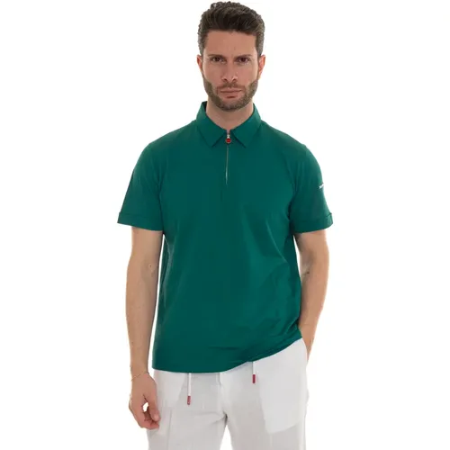 Half Zip Polo Shirt Cotton , male, Sizes: XL, M - Kiton - Modalova