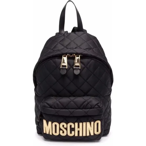 Gepolsterter Jet- Logo-Plaque Rucksack - Moschino - Modalova