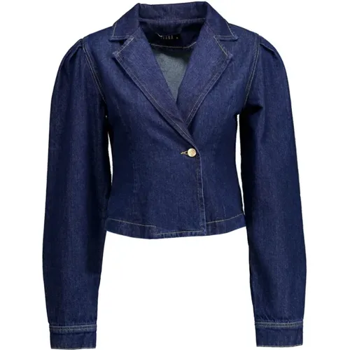 Stylish Jacket with Revers Collar , female, Sizes: L - Ibana - Modalova