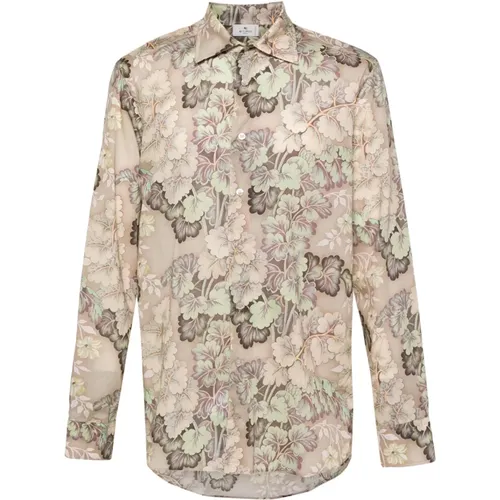 Floral Print Casual Long Sleeve Shirt , male, Sizes: XS, L, 2XS, XL, 3XL - ETRO - Modalova