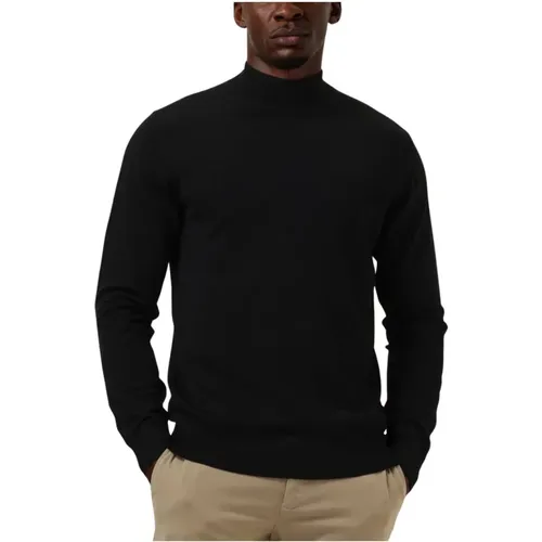 Schwarzer Pullover Mock für Herren , Herren, Größe: S - Profuomo - Modalova