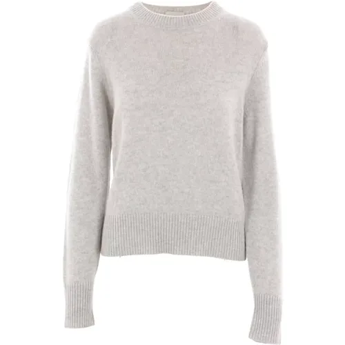 Light Grey Cashmere Sweater , female, Sizes: S, M - allude - Modalova