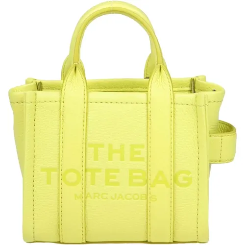 Lemon Leather Handbag with Logo , female, Sizes: ONE SIZE - Marc Jacobs - Modalova