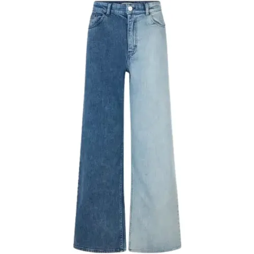 High-Rise Wide-Leg Jeans, Reißverschluss , Damen, Größe: S - BAUM UND PFERDGARTEN - Modalova