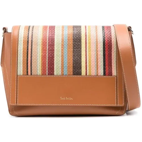 Multicolour Leather Shoulder Bag with Signature Details , female, Sizes: ONE SIZE - Paul Smith - Modalova