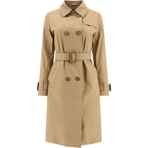 Double Breasted Trenchcoat in Cotton , female, Sizes: M - Herno - Modalova
