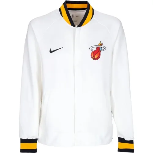 Miami Heat Leichtes Sweatshirt Jacke , Herren, Größe: L - Nike - Modalova