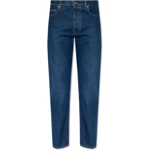 Jeans mit Logo , Herren, Größe: W30 - Off White - Modalova