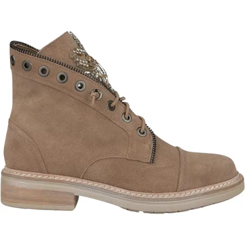 Studded Leather Ankle Boots , female, Sizes: 3 UK, 7 UK, 2 UK, 4 UK, 8 UK - Alma en Pena - Modalova
