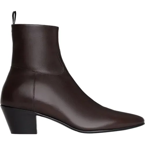 Leather Boots with 6 cm Heel , male, Sizes: 9 UK, 10 UK - Celine - Modalova