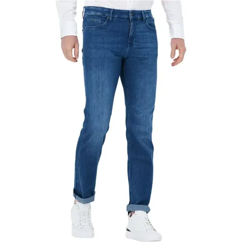 Slim Fit Blaue Jeans Delaware , Herren, Größe: W35 L34 - Boss Black - Modalova