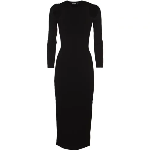 Schwarzes Cut Out Mini Kleid , Damen, Größe: S - Dsquared2 - Modalova