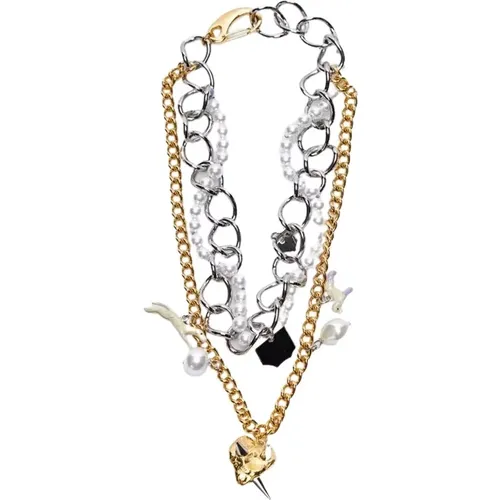 Perlen- und Nietenkette , Damen, Größe: ONE Size - Marni - Modalova