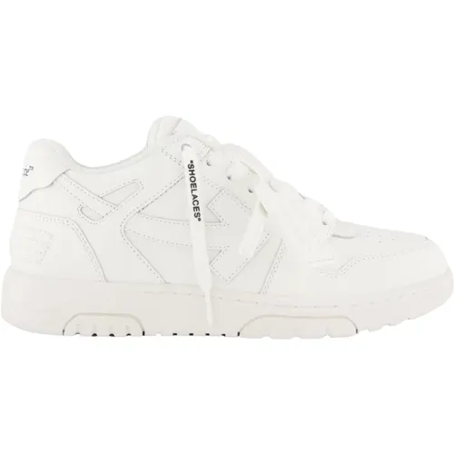 Off , Leather Casual Sneakers , male, Sizes: 9 UK, 7 UK - Off White - Modalova