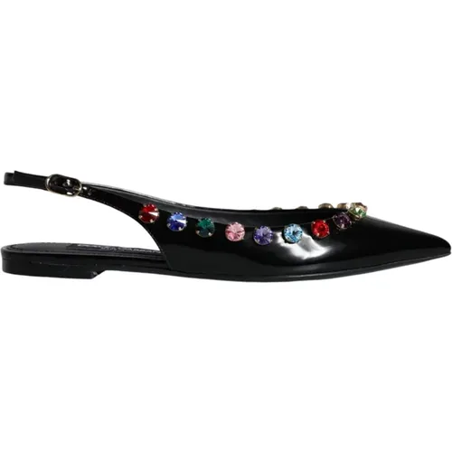 Kristallverzierte Slingback Flats - Dolce & Gabbana - Modalova