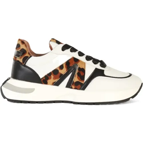 Sneakers mit Animal-Print , Damen, Größe: 39 EU - Alexander Smith - Modalova