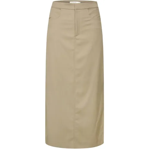 Maxi Skirt with High Waist and Side Pockets , female, Sizes: M, L, S, XS - Gestuz - Modalova