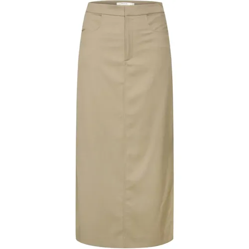 Maxi Skirt with High Waist and Side Pockets , female, Sizes: M, L, S, XS, XL - Gestuz - Modalova