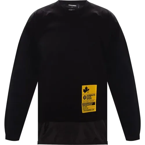 Oversize Langarm Sweatshirt für Männer , Herren, Größe: XL - Dsquared2 - Modalova