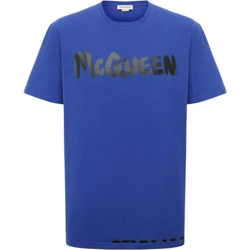 Logo T Shirt , male, Sizes: L - alexander mcqueen - Modalova